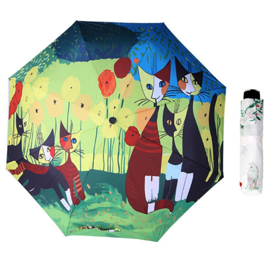 Creative Fresh Style Three Fold Silver Tape Anti Ultraviolet Sunshade Umbrella