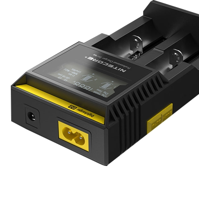 Nitecore D2 Intelligent Digi Smart Charger with LED Indicator for 14500, 16340 (RCR123), 18650, 22650, 26650, Ni-MH and Ni-Cd (AA, AAA) Battery