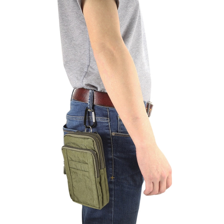 Outdoor Phone Carrying Case Pouch Nylon Crossbody Shoulder Cell Phone Holster Waist Belt Wallet Bag with Carabiner
