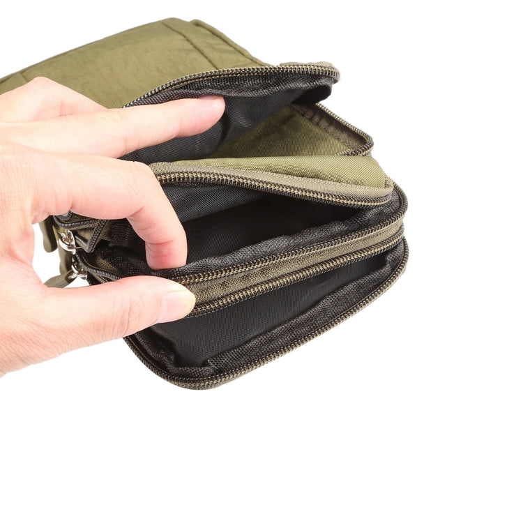 Outdoor Phone Carrying Case Pouch Nylon Crossbody Shoulder Cell Phone Holster Waist Belt Wallet Bag with Carabiner