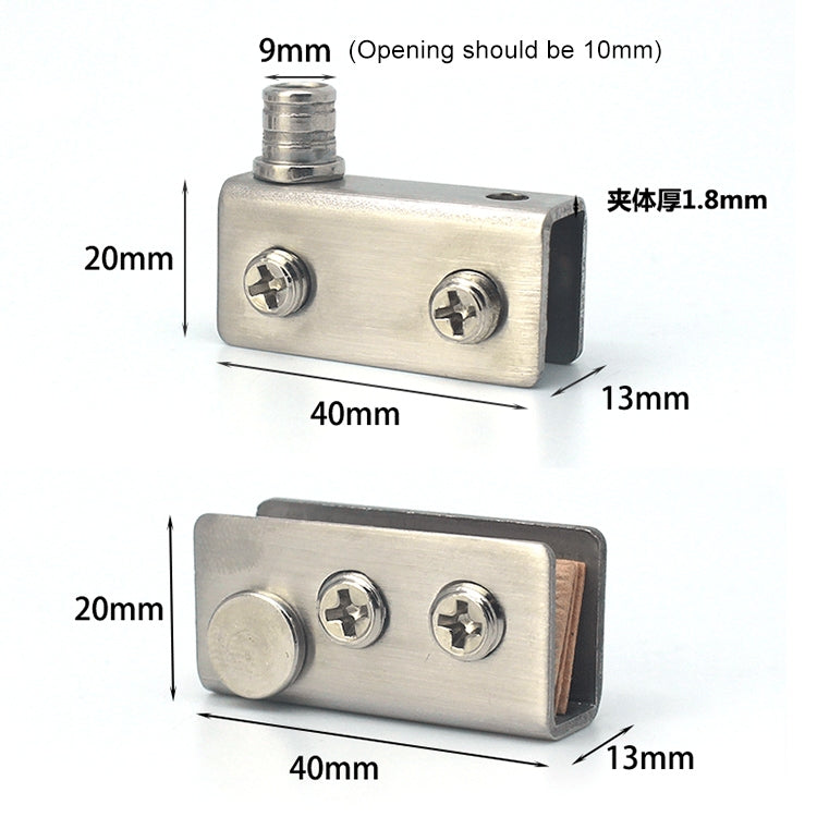 Glass Clip Double Door Touching Exhibition Cabinet Hinge