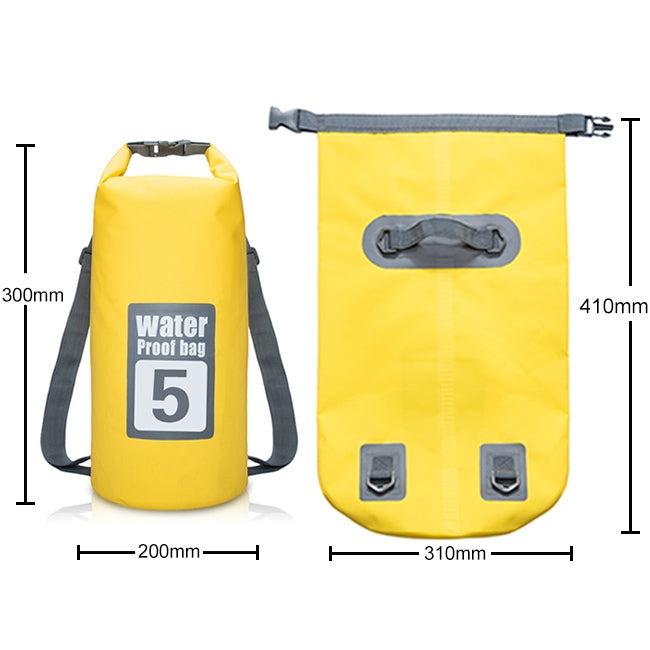 Outdoor Waterproof Dry Dual Shoulder Strap Bag Dry Sack, Capacity: 5L