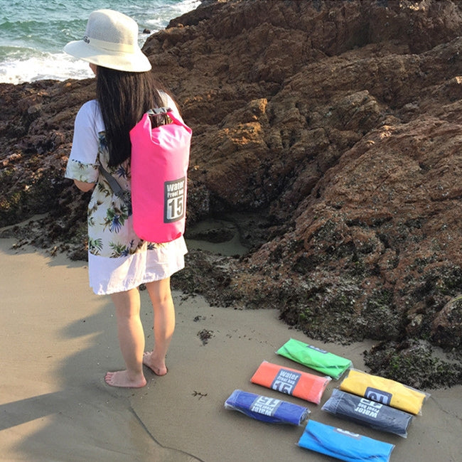 Outdoor Waterproof Dry Dual Shoulder Strap Bag Dry Sack, Capacity: 10L