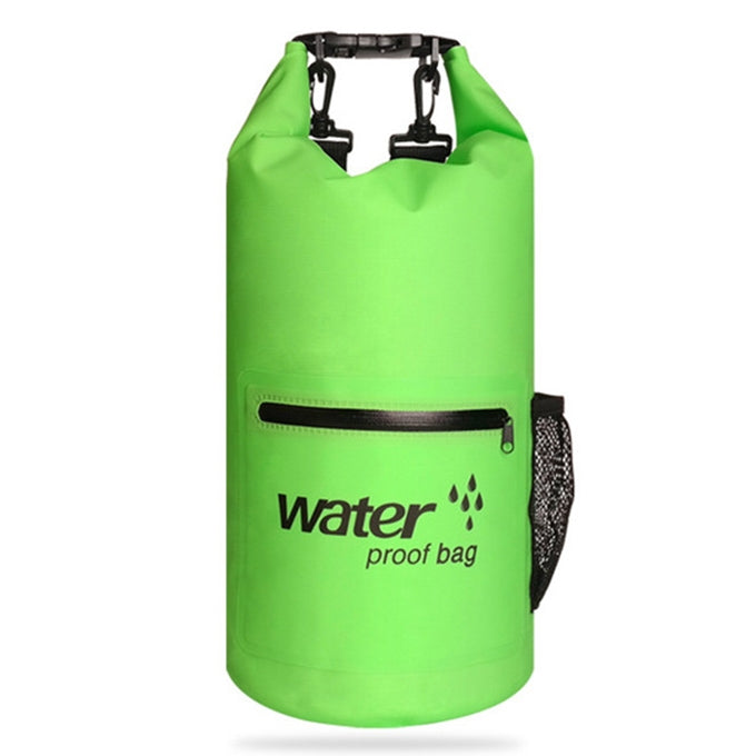 Outdoor Waterproof Dry Dual Shoulder Strap Bag Dry Sack PVC Barrel Bag, Capacity: 10L