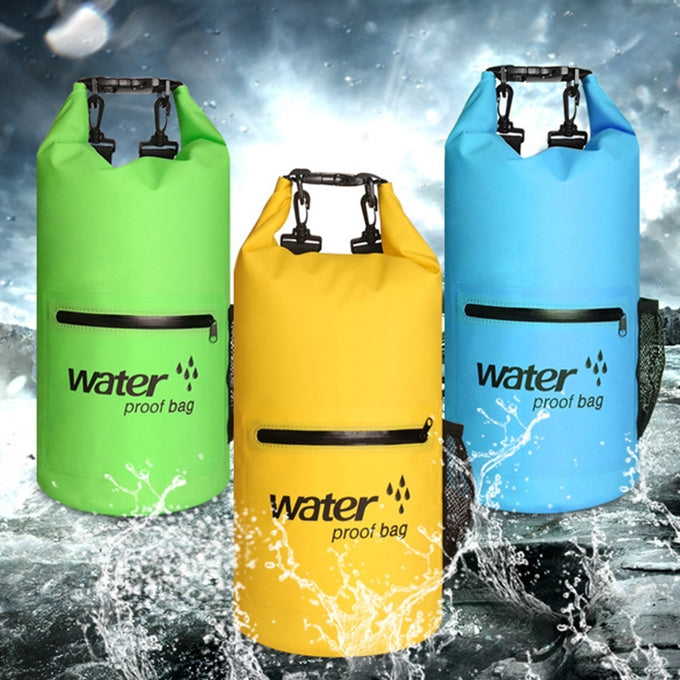 Outdoor Waterproof Dry Dual Shoulder Strap Bag Dry Sack PVC Barrel Bag, Capacity: 20L