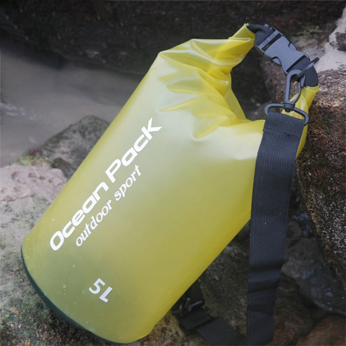 Outdoor Waterproof Single Shoulder Dry Bag Dry Sack PVC Barrel Bag, Capacity: 5L