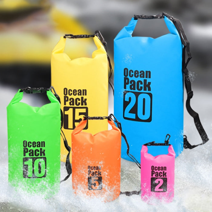 Outdoor Waterproof Single Shoulder Bag Dry Sack PVC Barrel Bag, Capacity: 3L, Capacity: 3L (Orange), Capacity: 3L (Pink), Capacity: 3L (Green), Capacity: 3L (Sky Blue), Capacity: 3L (Yellow), Capacity: 3L (Black), Capacity: 3L (Dark Blue)