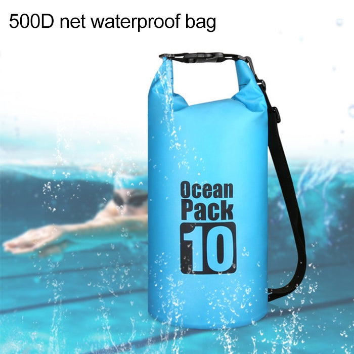 Outdoor Waterproof Single Shoulder Bag Dry Sack PVC Barrel Bag, Capacity: 10L