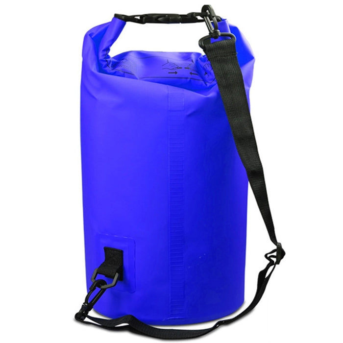 Outdoor Waterproof Single Shoulder Bag Dry Sack PVC Barrel Bag, Capacity: 15L