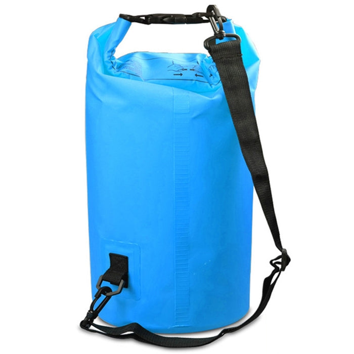 Outdoor Waterproof Single Shoulder Bag Dry Sack PVC Barrel Bag, Capacity: 15L
