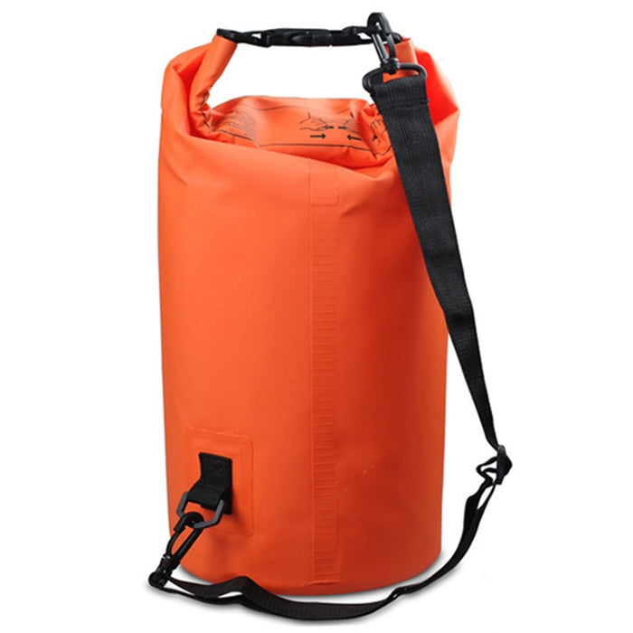 Outdoor Waterproof Double Shoulder Bag Dry Sack PVC Barrel Bag, Capacity: 30L