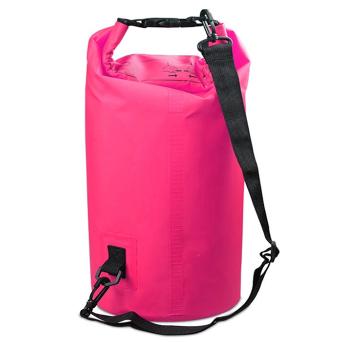 Outdoor Waterproof Double Shoulder Bag Dry Sack PVC Barrel Bag, Capacity: 30L