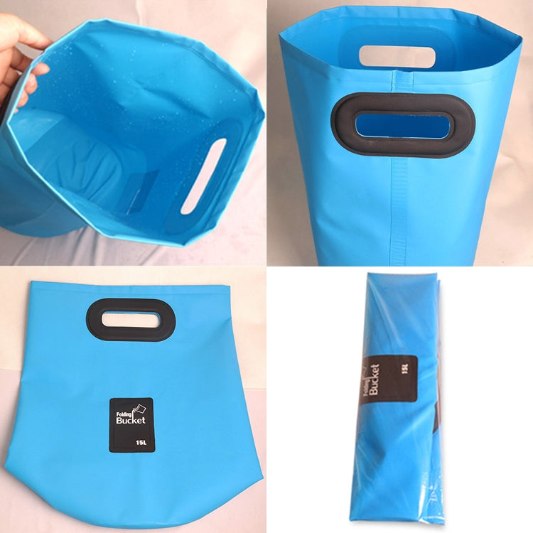 Outdoor Portable Folding Sink PVC Collapsible Bucket, Capacity: 15L