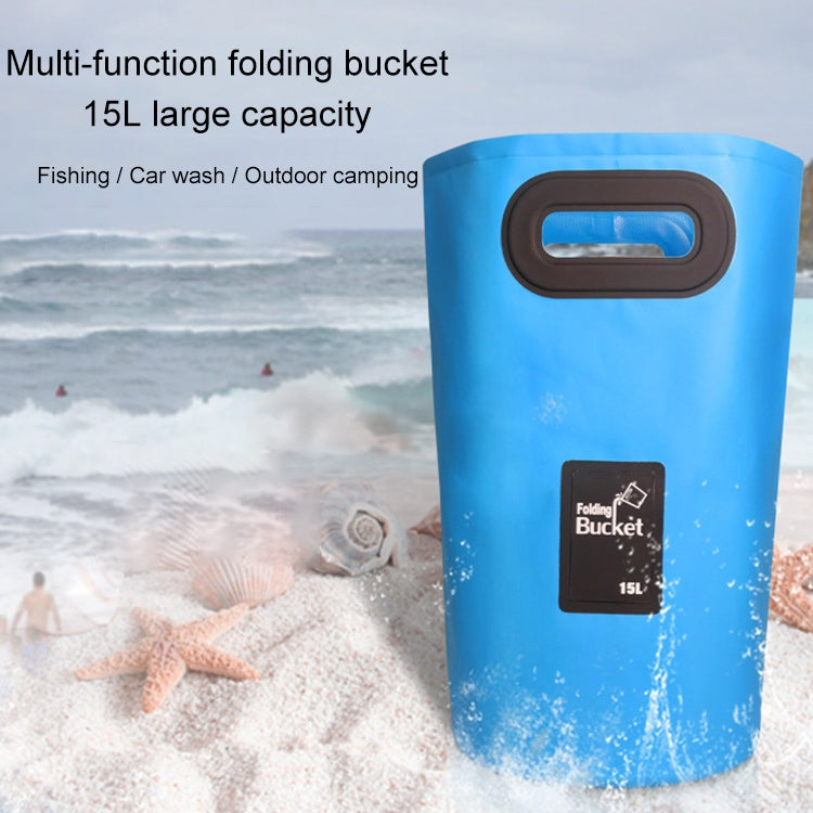 Outdoor Portable Folding Sink PVC Collapsible Bucket, Capacity: 15L