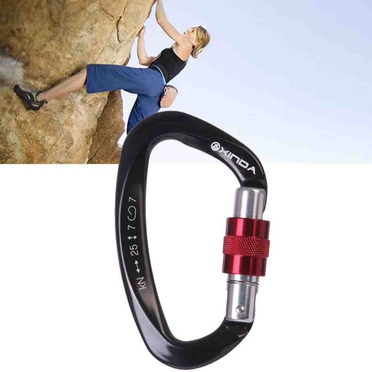 XINDA XD-Q9628 Professional Climbing D-shaped Master Lock Carabiner Safety Buckle Outdoor Climbing Equipment Supplies