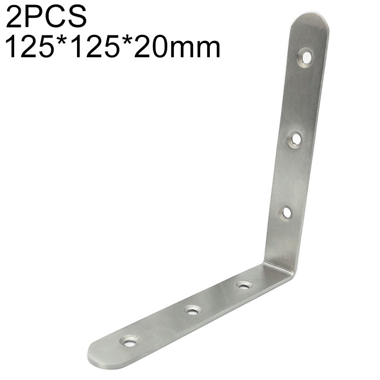 2pcs Stainless Steel 90 Degree Angle Bracket,Corner Brace Joint Bracket Fastener Furniture Cabinet Screens Wall (125mm)