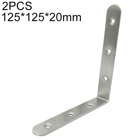 2pcs Stainless Steel 90 Degree Angle Bracket,Corner Brace Joint Bracket Fastener Furniture Cabinet Screens Wall (125mm)