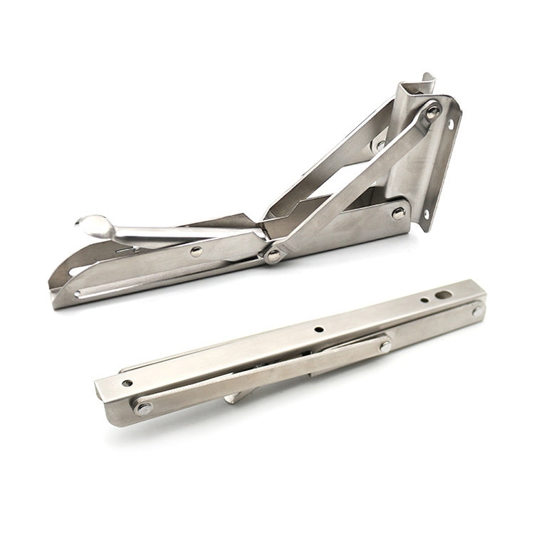 2 PCS 10 inch K Type Wall-mounted Foldable Stainless Steel Spring Storage Shelf for Dining Table