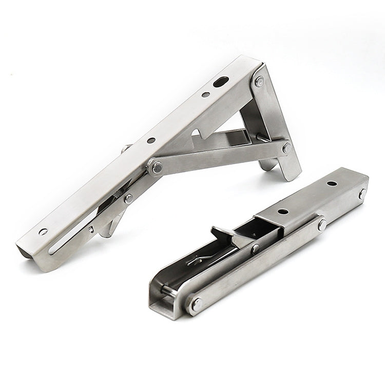 2 PCS 10 inch Billy Wall-mounted Foldable Stainless Steel Spring Storage Shelf for Dining Table