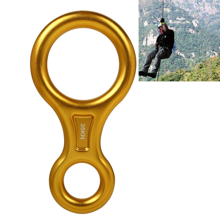 Climbing Rescue Figure 8 Descender Rappelling Gear Belay Device(Black)