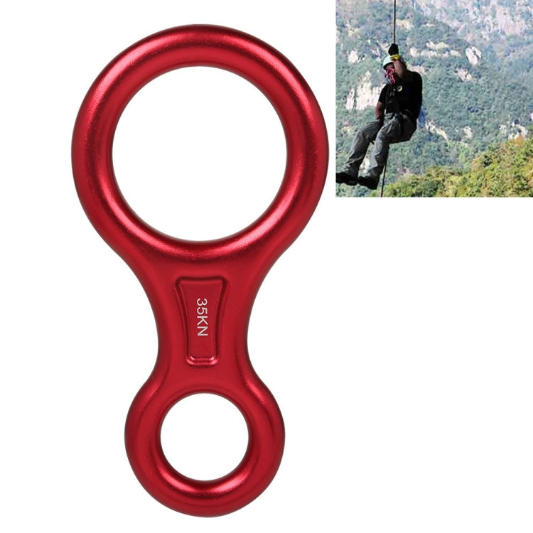 Climbing Rescue Figure 8 Descender Rappelling Gear Belay Device(Black)