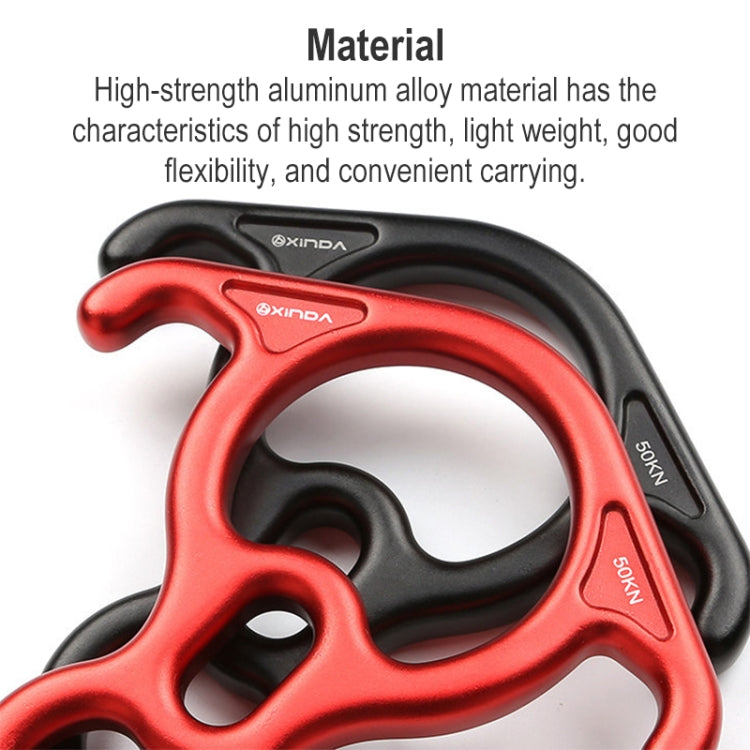 XINDA XD8602 Climbing Rescue Figure 8 Descender with Bent-ear Rappelling Gear Belay Device