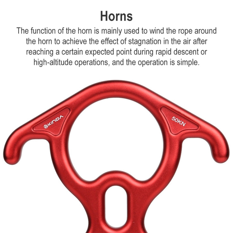 XINDA XD8602 Climbing Rescue Figure 8 Descender with Bent-ear Rappelling Gear Belay Device