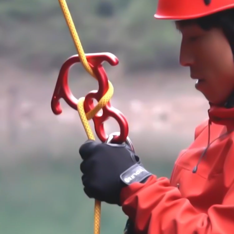 XINDA XD8602 Climbing Rescue Figure 8 Descender with Bent-ear Rappelling Gear Belay Device