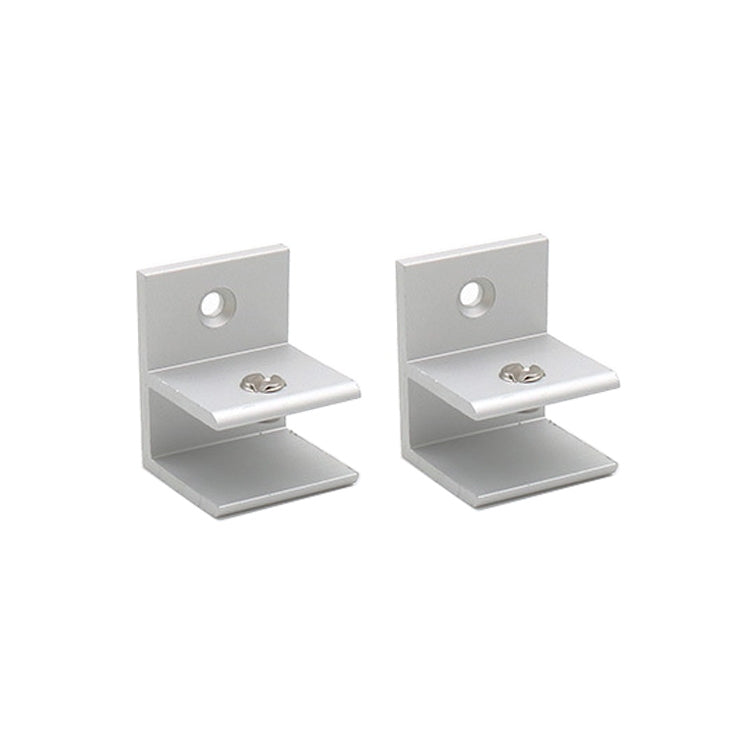 10 PCS F-type Aluminum Alloy Glass Combination Clamp Cabinet Partition Fixing Clip, Size: S, Cliped 5-10mm