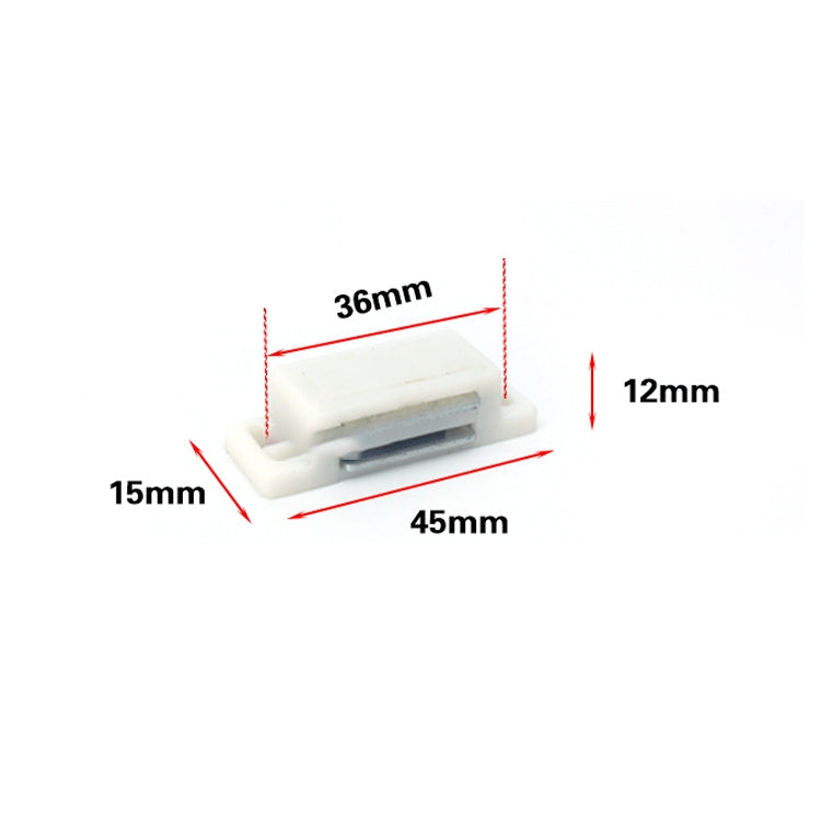 50 PCS Plastic Strong Magnetic Cupboard Door Suction Wardrobe Bookcase Home Accessories, Size: S