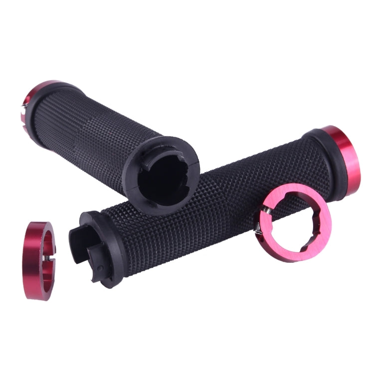 OQSPORT 2 PCS Bike Hand Grips Bilateral Lock Straight Barrel MTB Bicycle Anti-slip Handlebar Grips