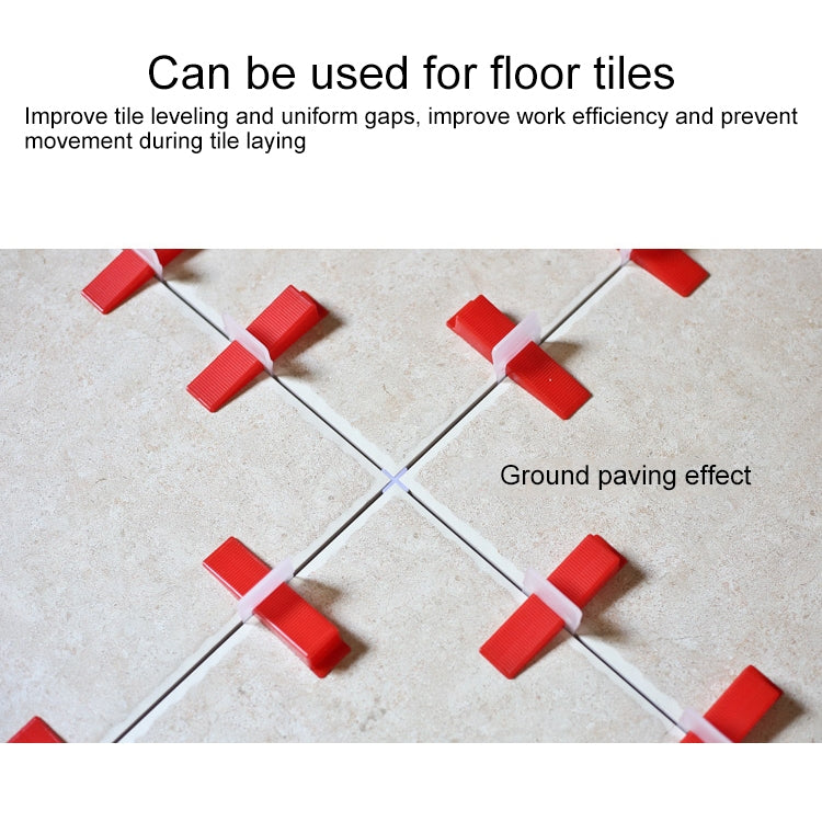 100 PCS 2.5mm Tile Leveling System Clips Kit Wall Floor Tile Spacer Tiling Tool for Paving Locator Tool OG6480