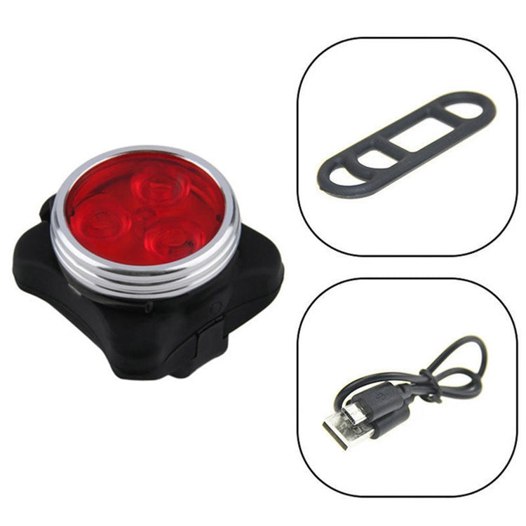 COB Lamp Bead 160LM USB Charging Four-speed Waterproof Bicycle Headlight / Taillight Set,  Red Light 650MA