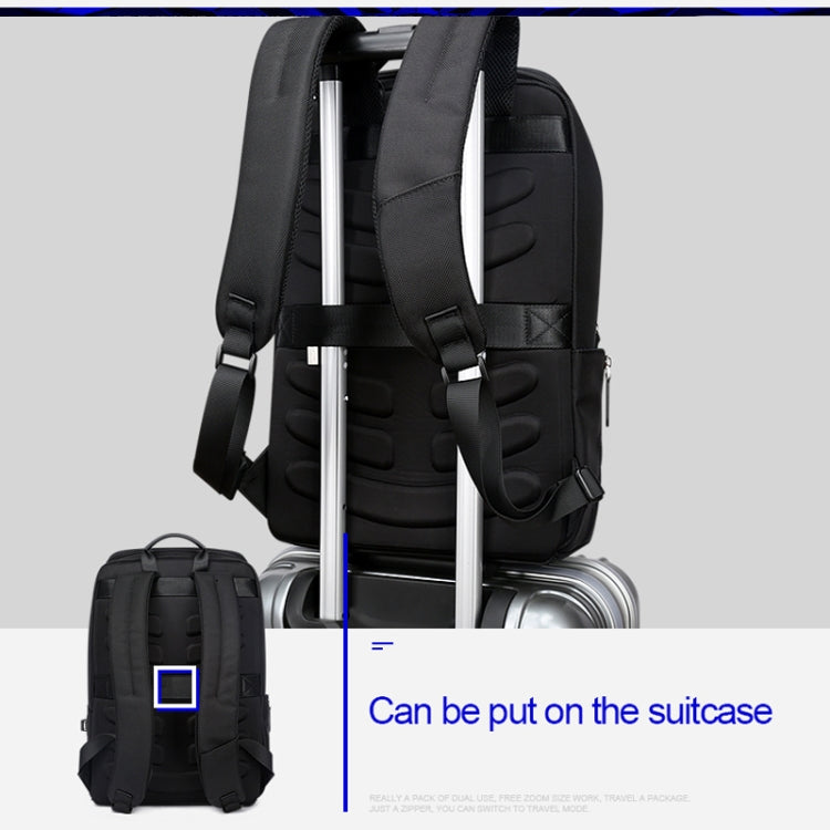 Bopai 751-006881 Business Anti-theft Waterproof Large Capacity Double Shoulder Bag,with USB Charging Port, Size: 30x14x44cm