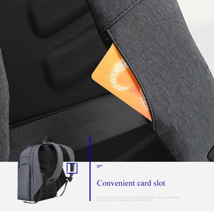 Bopai 851-010128 Business Anti-theft Waterproof Large Capacity Double Shoulder Bag,with USB Charging Port, Size: 34x19x43cm