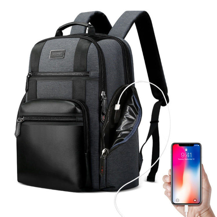 Bopai 851-014318 Fashion Outdoor Breathable Waterproof Anti-theft Three-layer Large Capacity Double Shoulder Bag,with USB Charging Port, Size: 31x17x44cm