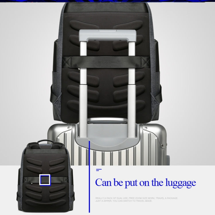 Bopai 851-014318 Fashion Outdoor Breathable Waterproof Anti-theft Three-layer Large Capacity Double Shoulder Bag,with USB Charging Port, Size: 31x17x44cm