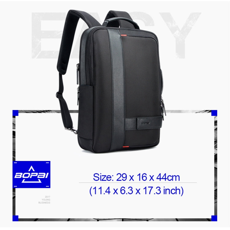 Bopai 751-006561 Large Capacity Business Casual Breathable Laptop Backpack with External USB Interface, Size: 29 x 16 x 44cm