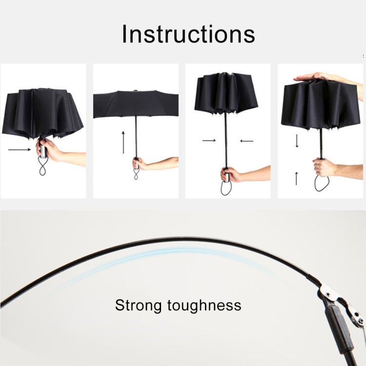 Automatic Lightweight Portable Three Folding Waterproof Anti-UV Umbrella