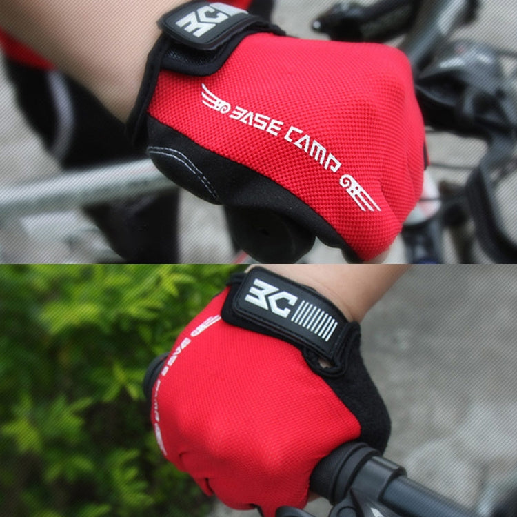 BaseCamp BC-204 Bicycle Half Finger Gloves Lycra Fabric Cycling Gloves, Size: XL