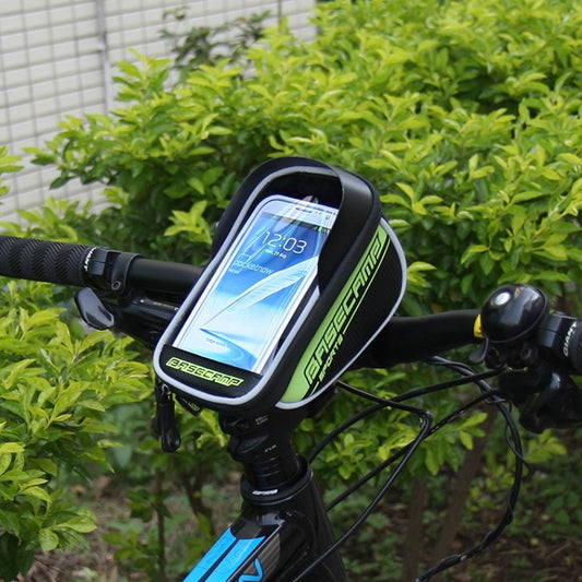 BaseCamp BC-305 Bicycle Phone Bags Mountain Road Bike Front Head Top Frame Handlebar Bag with Transparent Window & Sun Visor for 5.8 Inch 15x8cm and Below Smartphones