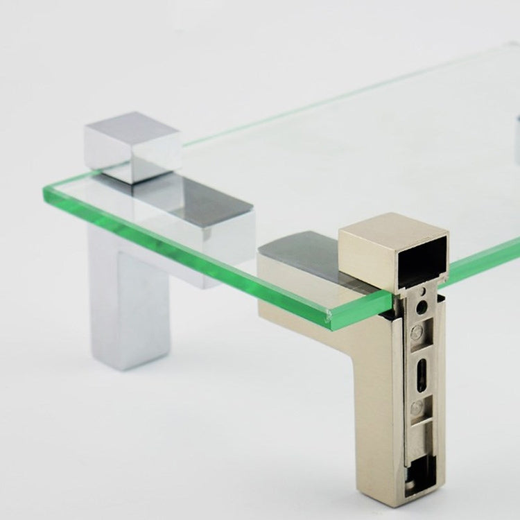 3-24mm F Type Glossy Polished  Zinc Alloy Fixed Clip Glass Wood Layer Board Bracket