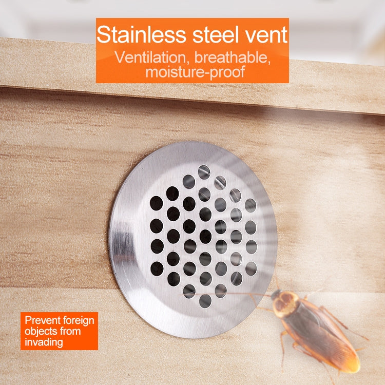 10pcs Flat Surface 25mm Cabinet Round Air Vent Stainless Steel Louvered Grille Cover Vents with Little Holes