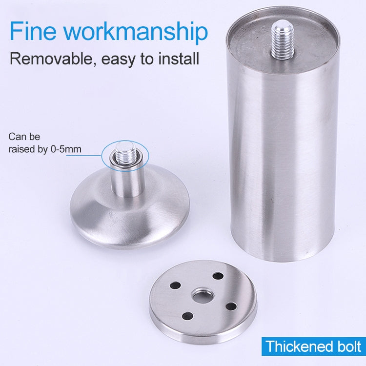 Stainless Steel Wire Drawing Thickened Column Sofa Furniture Cabinet Foot, Height: 60mm