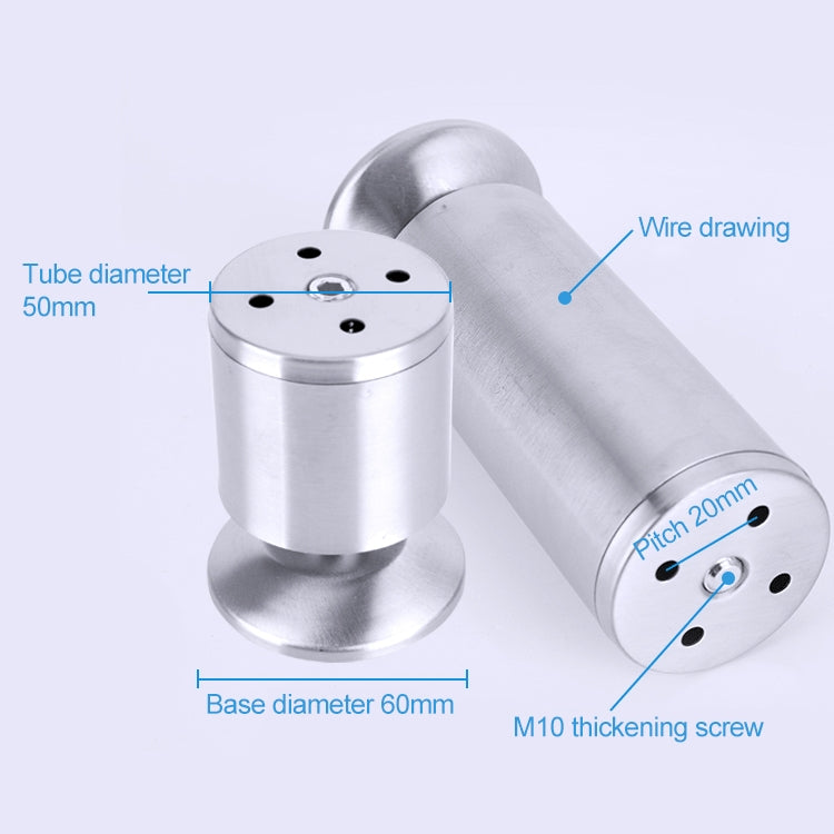 Stainless Steel Wire Drawing Thickened Column Sofa Furniture Cabinet Foot, Height: 80mm