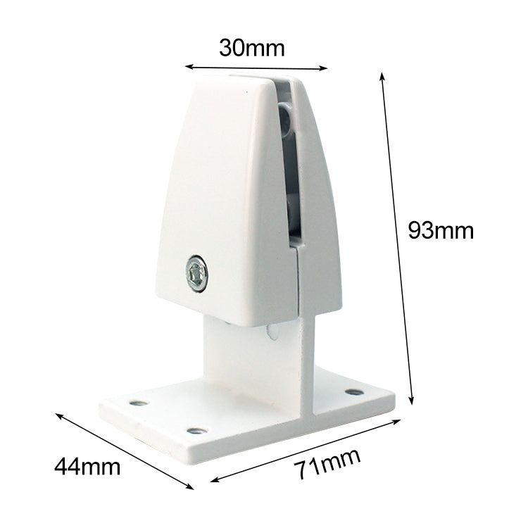 T Shape Aluminum Alloy Office Desktop Screen Fixing Clip Partition Clip (White)