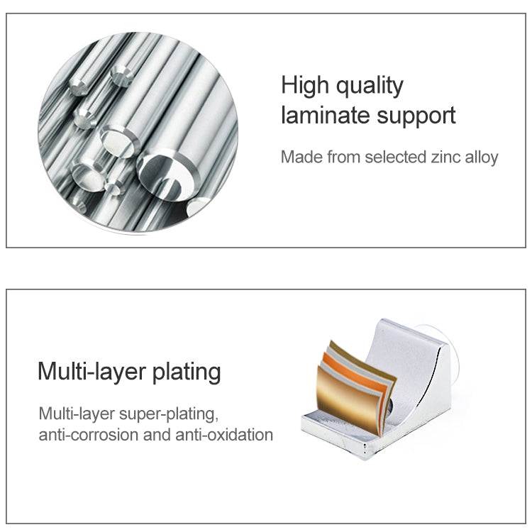 30 PCS Large Right Angle Thickened Zinc Alloy Bright Layer Sucker Plate Bracket, Weight: 12.2g