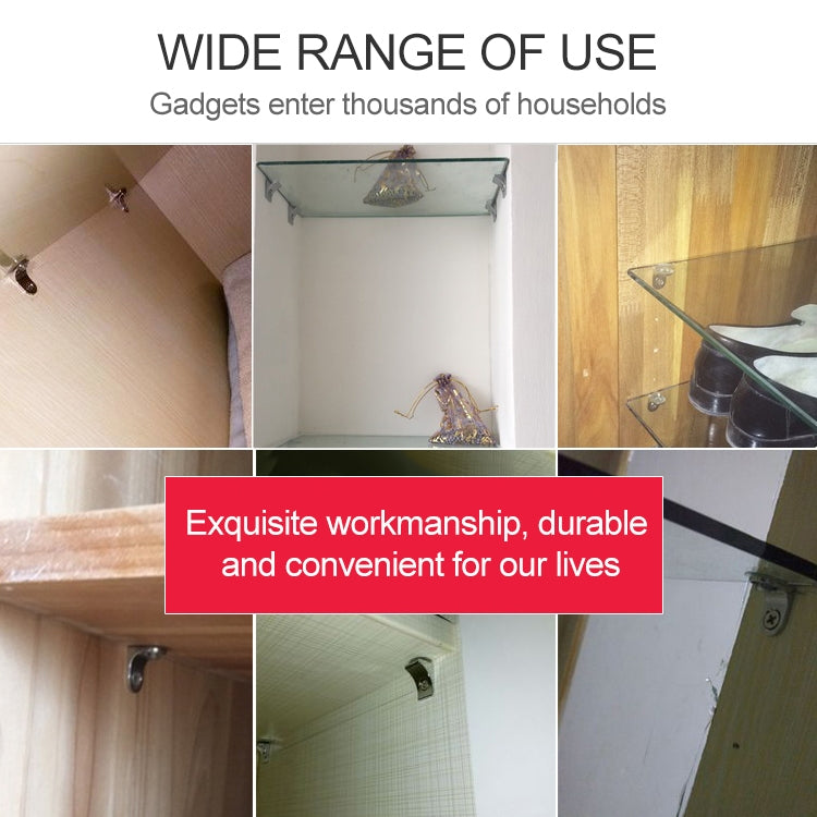 30 PCS Large Right Angle Thickened Zinc Alloy Bright Layer Sucker Plate Bracket, Weight: 12.2g