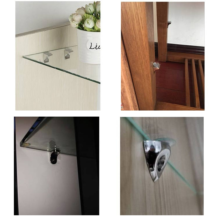 30 PCS Large Right Angle Thickened Zinc Alloy Bright Layer Sucker Plate Bracket, Weight: 12.2g