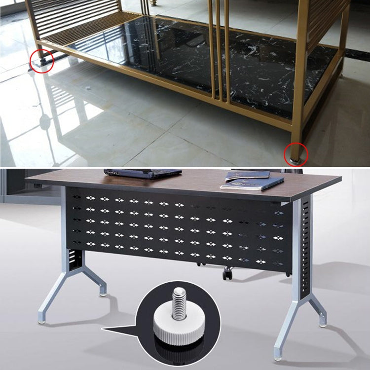 100 PCS Adjustable Foot Pad Furniture Screw Support Stub, M6x12